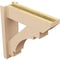 Ekena Millwork 6-in W x 36-in D x 36-in H Merced Slat Rough Cedar Woodgrain TimberThane Outlooker, Primed Tan OUTUR060X36X36MRC24RCPR - alternate 5